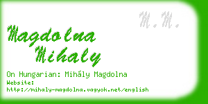 magdolna mihaly business card
