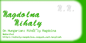 magdolna mihaly business card